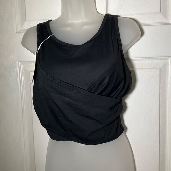 Halara Women's Black Athletic Tank Top Crisscross Design Medium Polyester & Span - Picture 1 of 7
